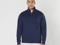 Sudadera media cremallera de felpa Galaxy perchada 280 g de 60% algodón/ 40% poliéster 280 g/ m2, vista frontal
