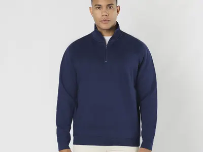 Sudadera media cremallera felpa perchada 280 g personalizable