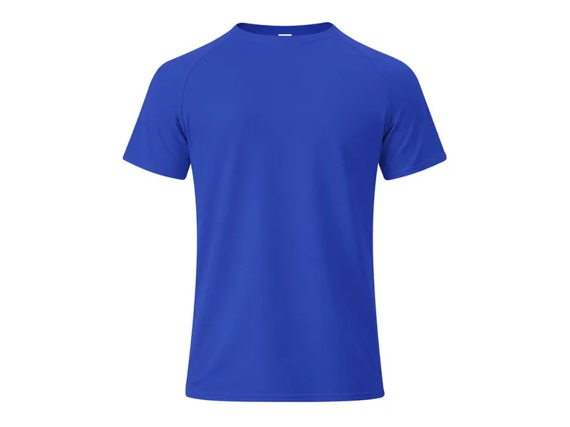 Camiseta técnica waffle Cocker 135 g niño en azul de 100% poliéster waffle interlock 135 g/ m2, vista frontal