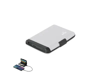 Tarjetero RFID de aluminio Chefler con batería 2.000 mAh personalizable