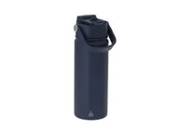 Vaso térmico de acero reciclado Alister 550 ml con pajita de acero inox reciclado, vista lateral