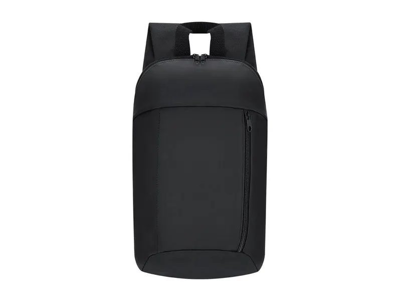 Mochila de PU y poliéster Sammie 600D cremallera vertical en negro de PU/ poliéster 600D, vista frontal