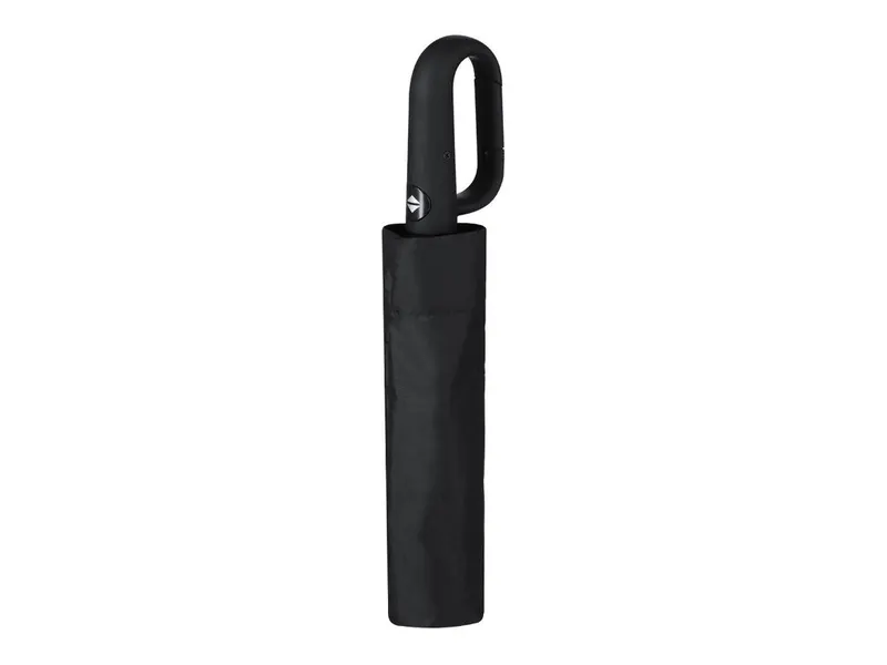 Paraguas plegable de RPET Jonathor automático Ø 100 cm en negro de pongee 190T RPET, vista frontal