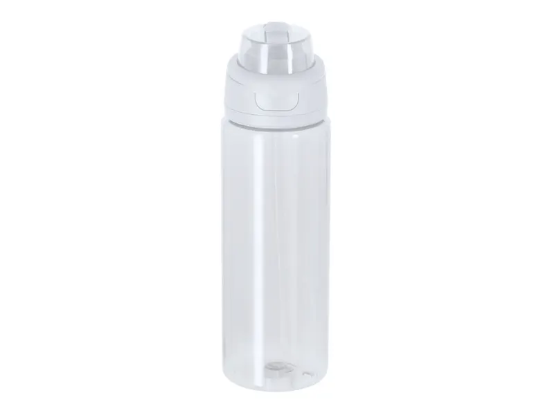 Bidón de RPET Felyca 750 ml doble bebida asa plegable en blanco de RPET, vista frontal