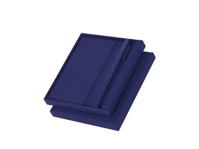 Set bloc A6 de PU Garrick y bolígrafo acabado caucho personalizable