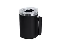 Taza mezcladora de acero Waker 400 ml con agitador de ABS/ acero inox, vista lateral