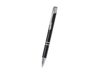 Bolígrafo de aluminio Cedris pulsador tinta negra de aluminio, vista lateral