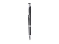 Bolígrafo de aluminio Cedris pulsador tinta negra de aluminio, vista frontal