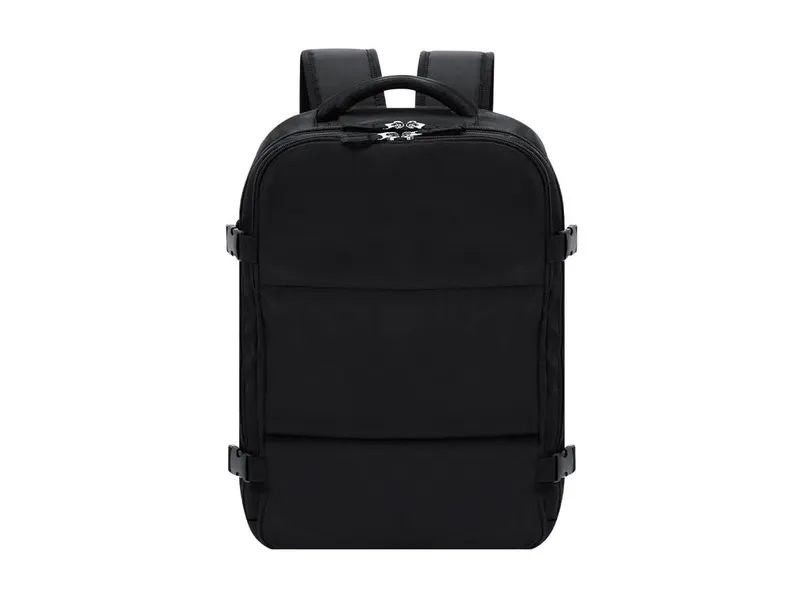 Mochila de viaje compresión al vacío nylon Tempest en negro de nylon, vista frontal