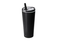Vaso térmico de acero reciclado Calten 700 ml con pajita de acero inox reciclado, vista frontal