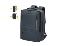 Mochila extensible de PU Javelin bandas reflectantes USB de PU, vista frontal