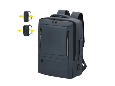 Mochila extensible de PU Javelin bandas reflectantes USB personalizable