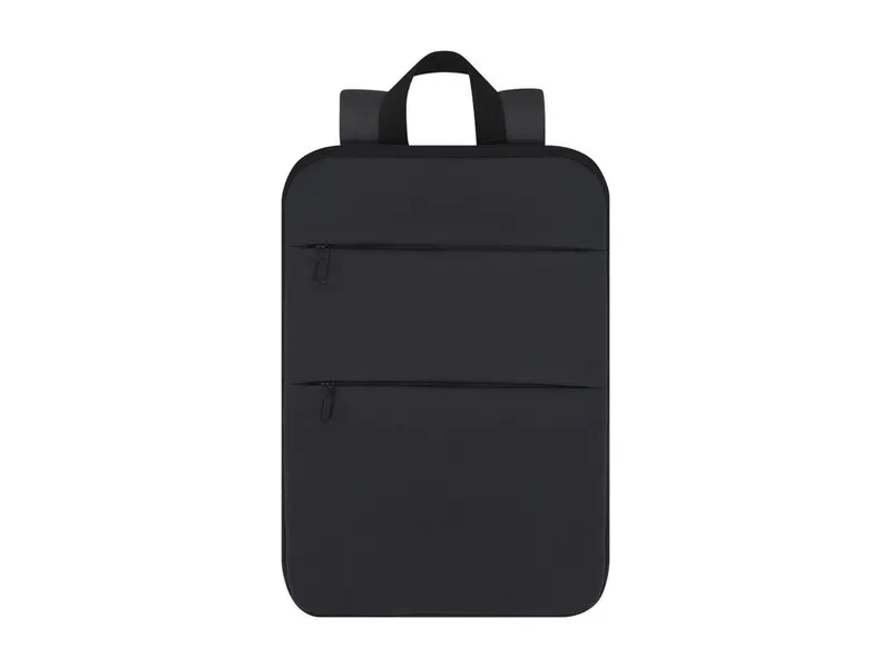 Mochila extensible de PU y poliéster Oracle dos frontales en negro de PU/ poliéster, vista frontal