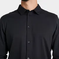 Camisa de algodón Balthazar mercerizado manga larga hombre de algodón reciclado, detalle 2