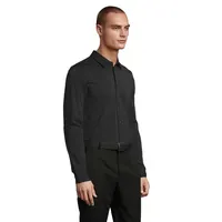 Camisa de algodón Balthazar mercerizado manga larga hombre de algodón reciclado, detalle 1