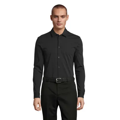 Camisa de algodón Balthazar mercerizado manga larga hombre personalizable