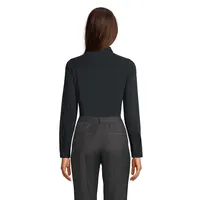 Camisa de algodón Balthazar mercerizado manga larga mujer de algodón reciclado, vista lateral