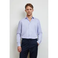 Camisa hilo teñido antiarrugas Baptiste hombre de algodón, detalle 2