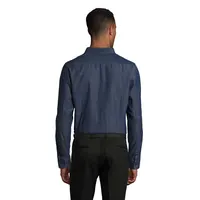Camisa vaquera de denim Barry crudo hombre de algodón, vista lateral