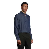 Camisa vaquera de denim Barry crudo hombre de algodón, detalle 1