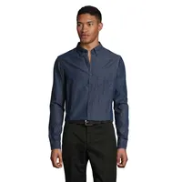 Camisa vaquera de denim Barry crudo hombre de algodón, vista frontal