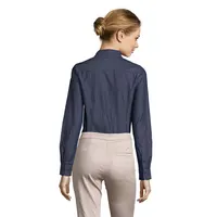 Camisa vaquera de denim Barry crudo mujer de algodón, vista lateral