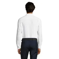 Camisa ajustada de algodón poliéster Boston Fit hombre de algodón, vista lateral