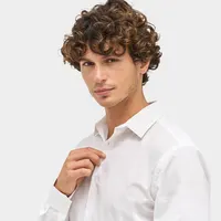 Camisa popelín manga larga ajustada Bailey hombre de RPET, detalle 3