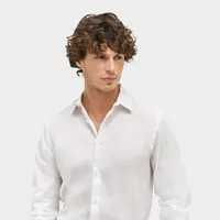 Camisa popelín manga larga ajustada Bailey hombre de RPET, detalle 4