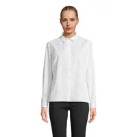 Camisa popelín manga larga ceñida Bailey mujer de RPET, vista frontal