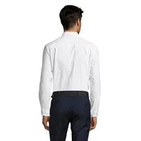 Camisa corte recto manga larga polialgodón Boston hombre de algodón, vista lateral