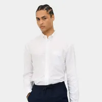 Camisa corte recto manga larga polialgodón Boston hombre de algodón, detalle 2