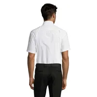 Camisa corte recto manga corta polialgodón Brisbane hombre de algodón, vista lateral