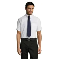 Camisa corte recto manga corta polialgodón Brisbane hombre de algodón, vista frontal