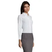 Camisa ajustada manga larga polialgodón Embassy mujer de algodón, detalle 1
