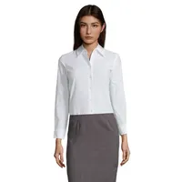 Camisa ajustada manga larga polialgodón Embassy mujer de algodón, vista frontal
