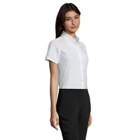 Camisa ceñida manga corta polialgodón Elite mujer de algodón, detalle 1