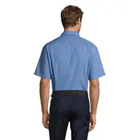 Camisa popelín corte recto manga corta Bristol hombre de PET, vista lateral