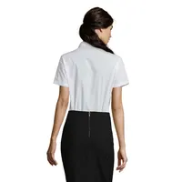 Camisa ceñida manga corta poliéster algodón Escape de PET, vista lateral