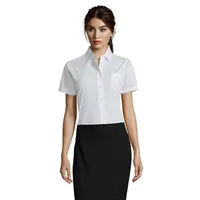 Camisa ceñida manga corta poliéster algodón Escape de PET, vista frontal