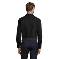 Camisa de algodón elastano Brighton 140 g manga larga hombre de algodón, vista lateral