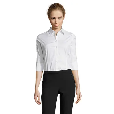 Camisa manga Effect 3/4 algodón elastano mujer personalizable