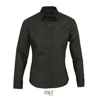 Camisa stretch de algodón elastano Eden manga larga mujer de algodón, vista frontal