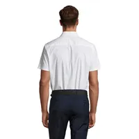 Camisa ajustada manga corta algodón elastano Broadway de algodón, vista lateral