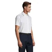 Camisa ajustada manga corta algodón elastano Broadway de algodón, detalle 1