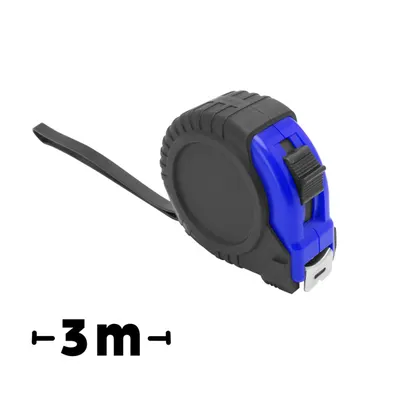 Flexómetro homologado Rivet de 3 m con funda de goma personalizable