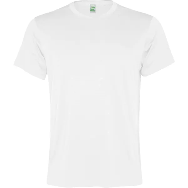 Camiseta técnica reciclada Slam 100 g con mesh en blanco de tejido principal: 100% poliéster reciclado, vista frontal