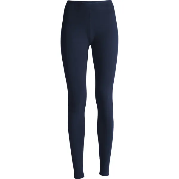 Mallas largas básicas de algodón Leire 270 g mujer en marino de 92% algodón / 8% elastano, 270 g/m², vista frontal