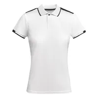 Polo técnico bicolor antibacteriano Tamil 140 g mujer de 50% poliéster reciclado / 50% poliéster, vista lateral