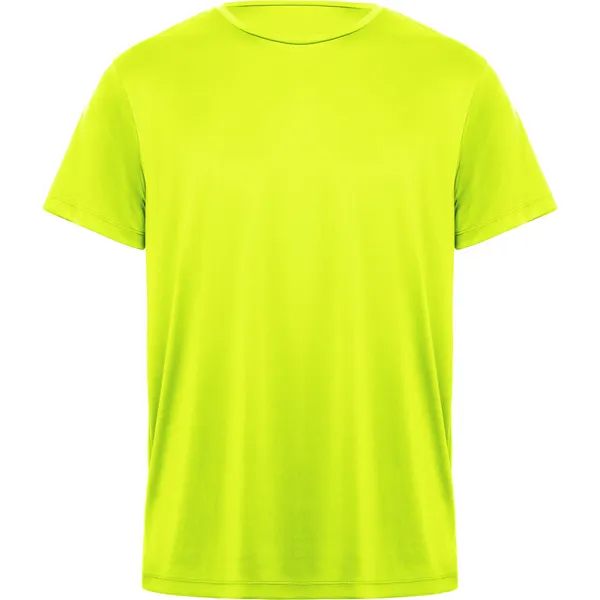 Camiseta técnica interlock Daytona 135 g manga corta en amarillo fluor de 100% poliéster interlock, 135 g/m², vista frontal
